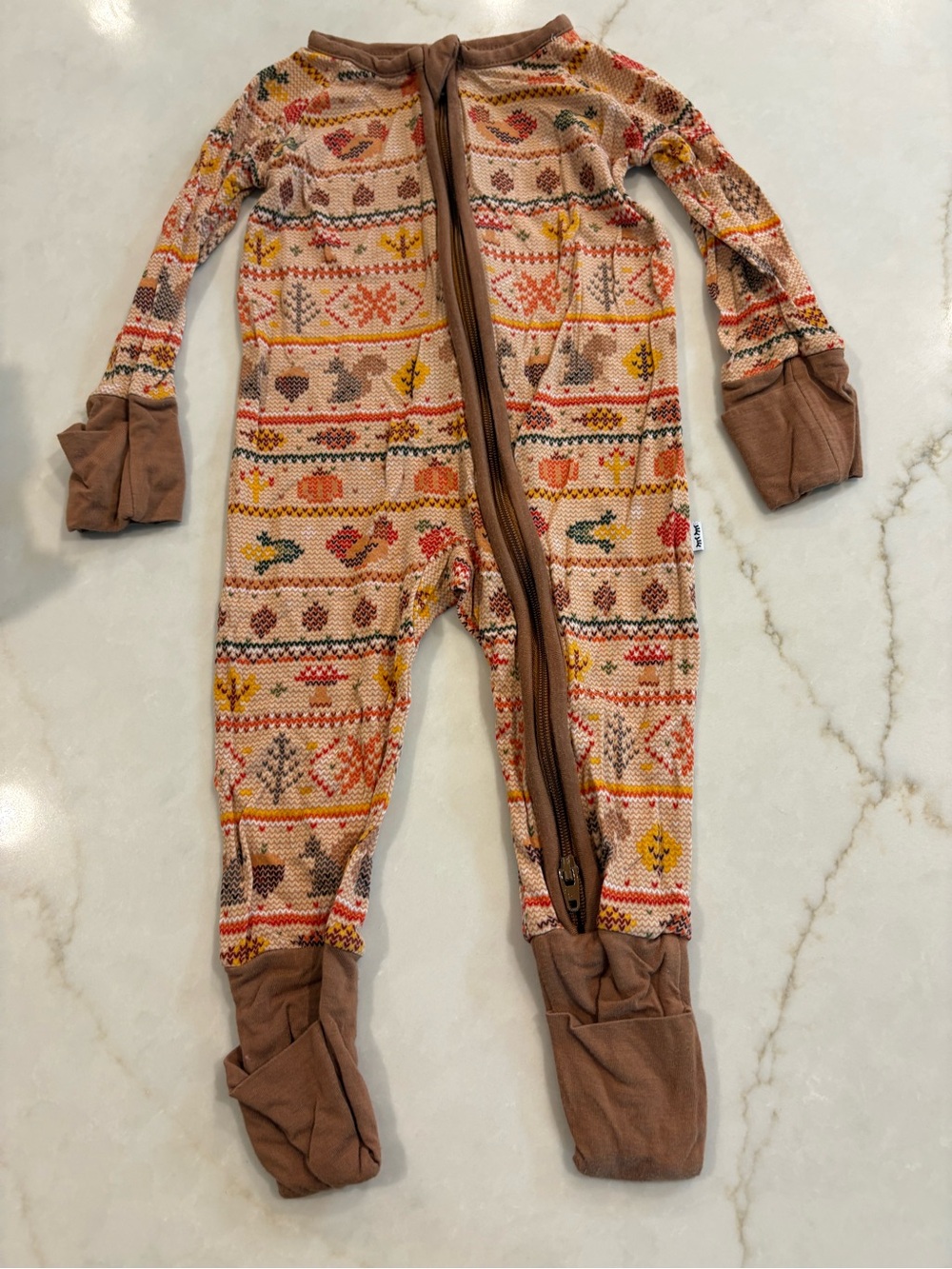 Little Sleepies Thanksgiving Zippy // 0-3m